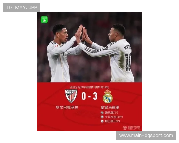 皇马3-0客胜毕尔巴鄂竞技，姆巴佩两射一传终结球队连平